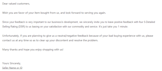 ebay要好评邮件模板，eBay如何让客人留评？